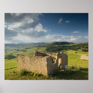 Póster Itália, Sicília, Enna, Pergusa, Velho Estabeleci