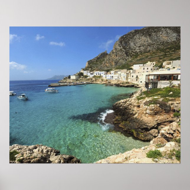 Póster Itália, Sicília, Ilhas Egadi, Levanzo, (Frente)