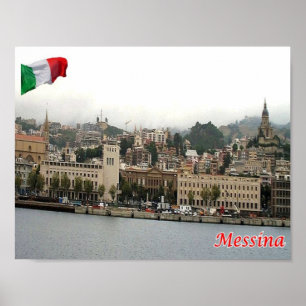 Poster Itália - Sicília - Messina - Cityscape -