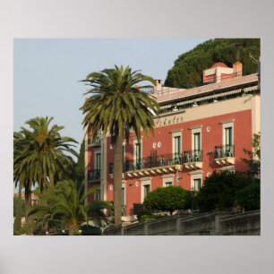 Póster ITÁLIA, Sicília, TAORMINA: Hotel Schuler