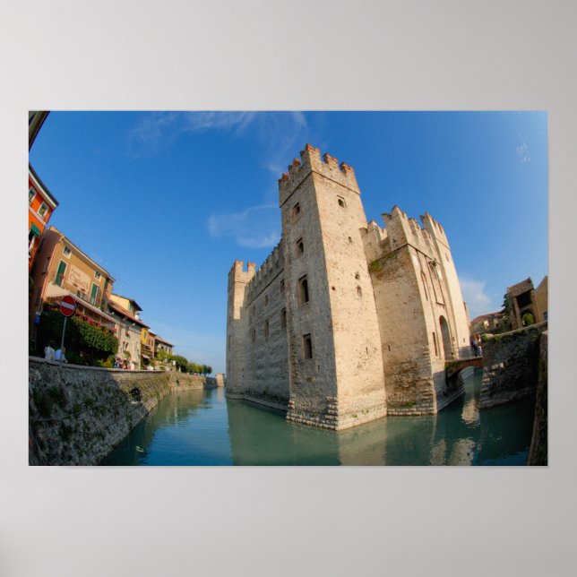Póster Itália, Sirmione, Lago Garda, Scaliger (Frente)