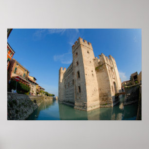 Póster Itália, Sirmione, Lake Garda, o Scaliger