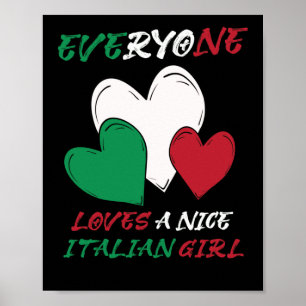 Poster Itália Todo Mundo Adora Uma Bela Garota Italiana