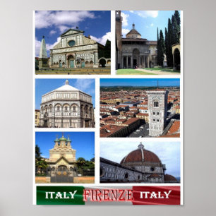 Poster Itália - Toscana - Florença - Mosaico -