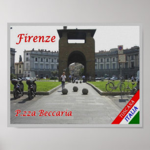 Poster Itália - Toscana - Florença - Piazza Beccaria -