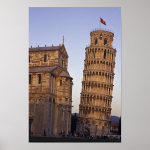 Póster Itália, Toscana, Pisa Torre Inclinada de Pisa e