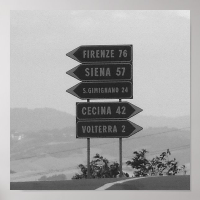 Póster Italia - Toscânia (Frente)