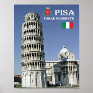 Poster Itália - Toscânia - Pisa - Torre inclinada -