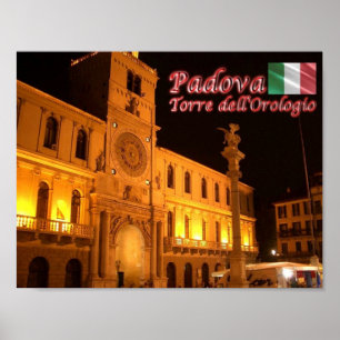 Poster Itália - Veneto - Padova - Torre de Relógio -