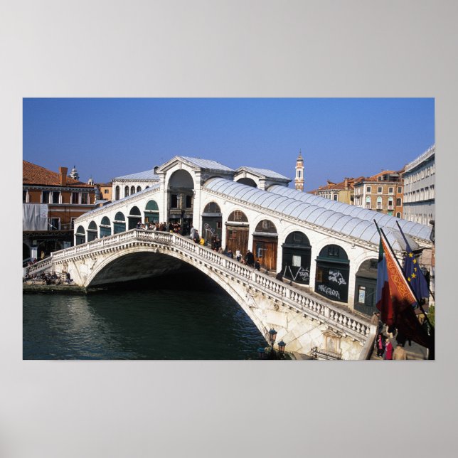 Póster Itália, Veneto, Veneza, Travessia da ponte de Rial (Frente)