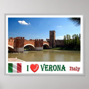 Poster Itália - Veneto - Verona - Ponte di Castel Vecchi