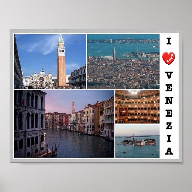 Poster Itália - Veneza - I Love - (Frente)