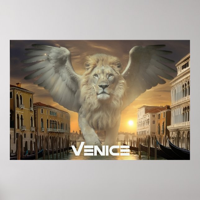 POSTER ITÁLIA - VENEZA - LEÃO ALADO (Frente)