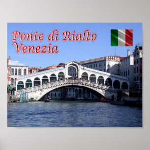 Poster Itália - Veneza - Ponte Rialto -