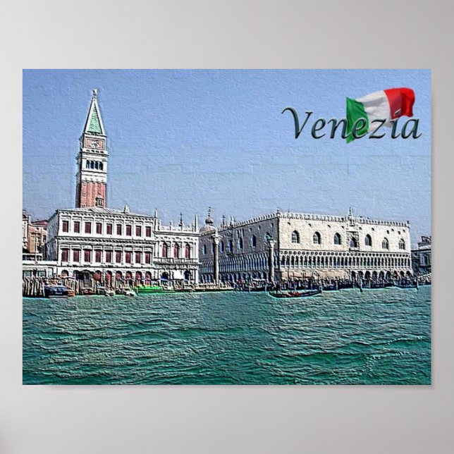 Poster Itália - Veneza - San Marco - Skyline - (Frente)