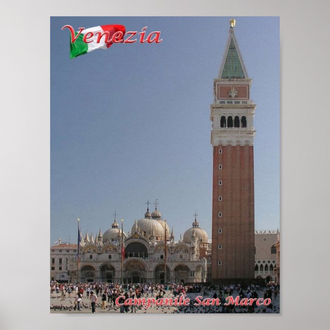 Poster Itália - Veneza - Torre Bell San Marco - (Frente)