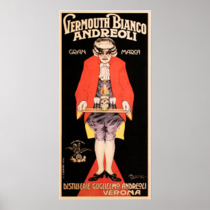 Poster Itália Verona VERMOUTH BIANCO Liqueur Drinints Ad