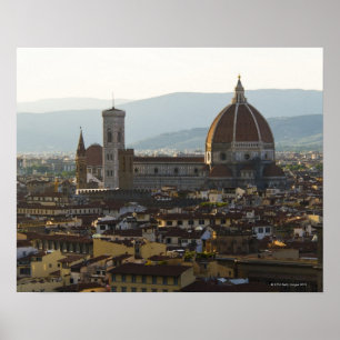 Poster Italia, vista de Florença com Basílica di Papai