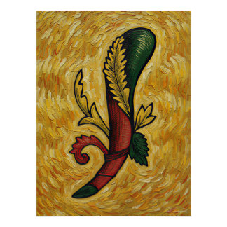 Póster Italian Playing Cards - Ace of Clubs, Scopa