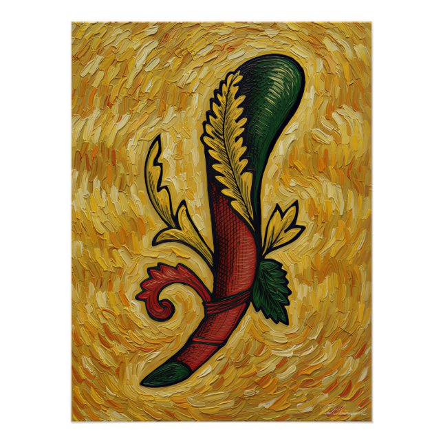 Póster Italian Playing Cards - Ace of Clubs, Scopa (Frente)