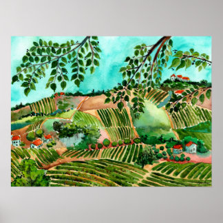 Poster Italian Vineyards