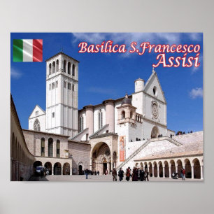 Poster Italy - Umbria - Assisi - Basilica San Francesco -