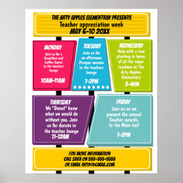 Poster Itinerário da Semana de Apreciação do Professor