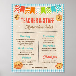 Poster Itinerário da Semana de Apreciação do Professor Co