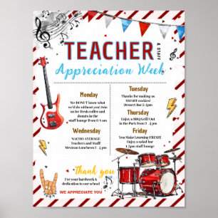 Poster Itinerário da Semana de Apreciação do Professor de