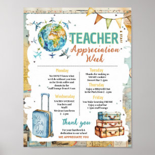 Poster Itinerário da Semana de Apreciação do Professor de