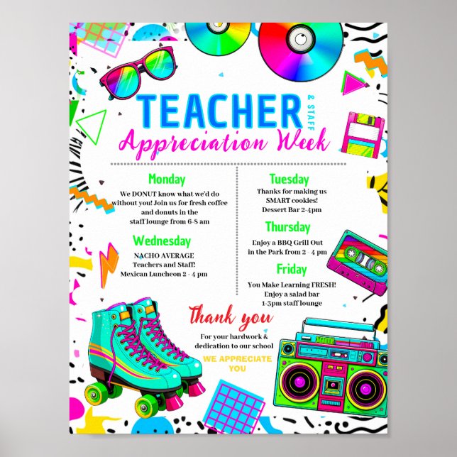 Poster Itinerário da Semana de Apreciação dos Professores (Frente)