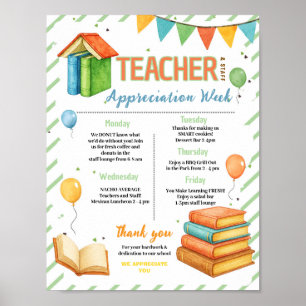 Poster Itinerário da Semana de Apreciação dos Professores