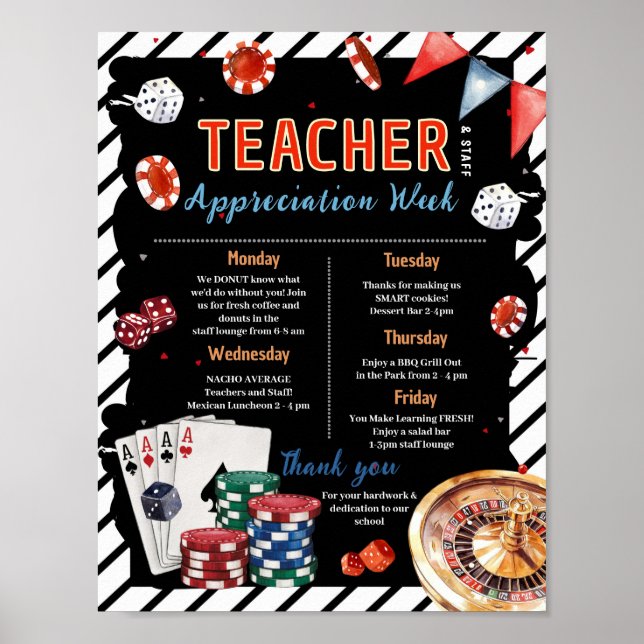 Poster Itinerário da Semana de Apreciação dos Professores (Frente)