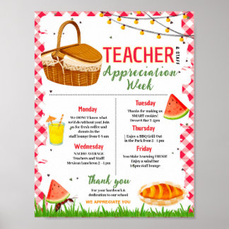 Poster Itinerário da Semana de Apreciação dos Professores