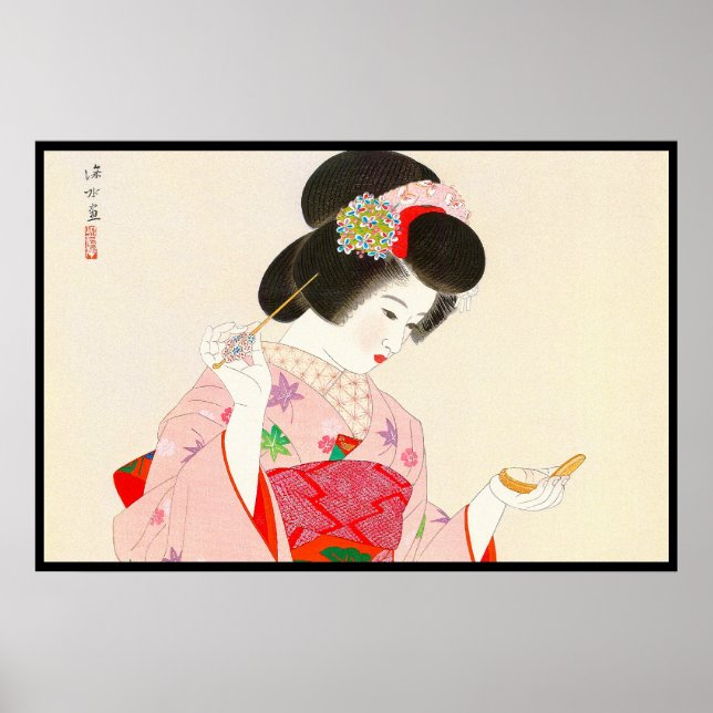 Póster Ito Shinsui Invente vntage japanese geisha Lady (Frente)