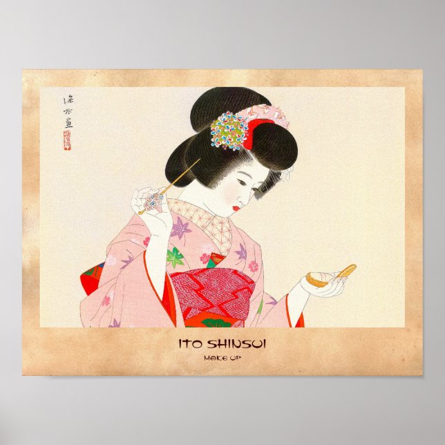 Póster Ito Shinsui Invente vntage japanese geisha Lady (Frente)