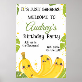 Poster It's Just Bananas Any Age Birthday Party