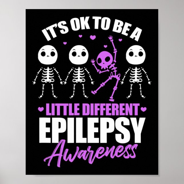 Poster Its Ok To Be A Little Different Epilepsy Awareness (Frente)