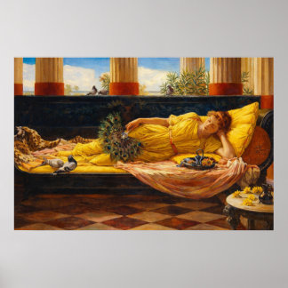 Poster Its sweet doing nothing by John William Waterhouse