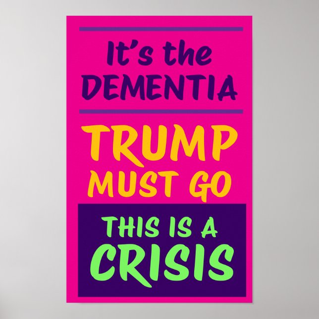 Poster IT'S THE DEMENTIA | Pink | Protest (Frente)