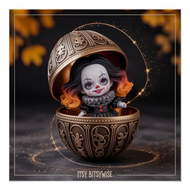 Póster Itsy Bitsywise Enchanting Gothic Spooky Cute Clown (Frente)
