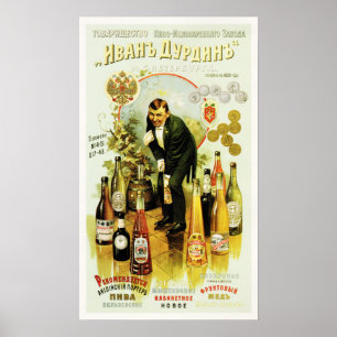 Poster IVAN DURDIN BREWERY Empresa russa de bebidas alco