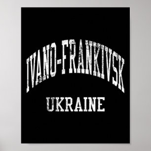 Poster Ivano-frankivsk Ucrânia Retro Anos 70 Esportes Uni