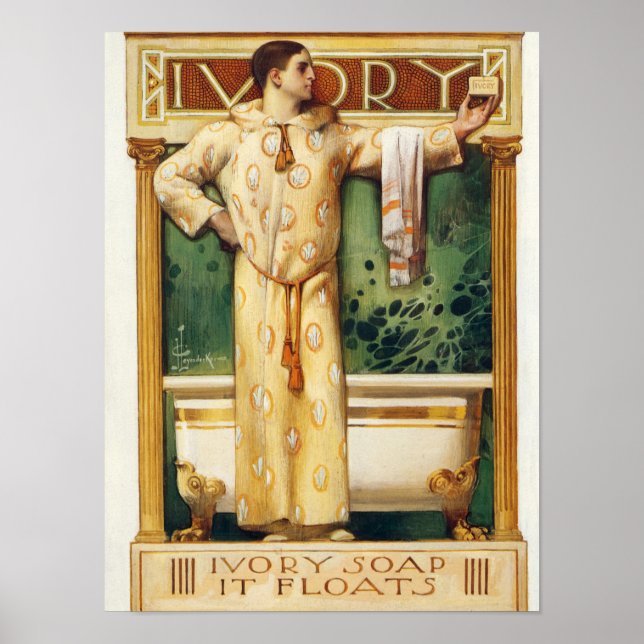 Poster Ivory Soap it Floats, Ivory Magazine, 1900 (Frente)