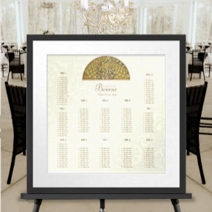 Poster Ivory Vintage Peacocks Aves Assentadas 12 Mesas