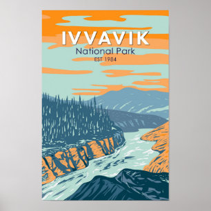 Poster Ivvavik National Park Canada Viagem Art Vintage