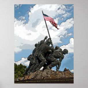 Póster Iwo Jima - Posterized