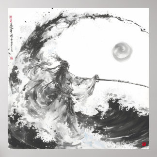 Poster Izanami e Izanagi, Lança Preta e Branca