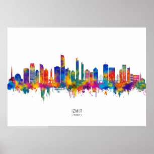 Poster Izmir Turquia Skyline