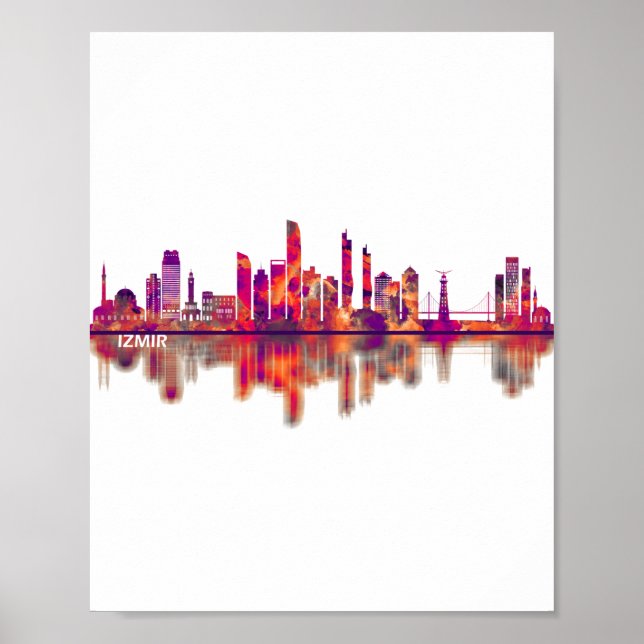 Poster Izmir Turquia Skyline (Frente)